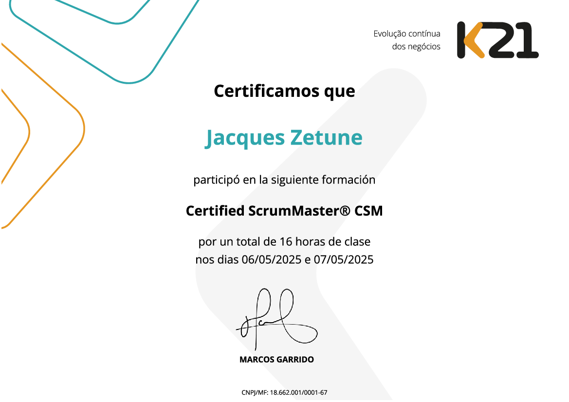 Certificado K21